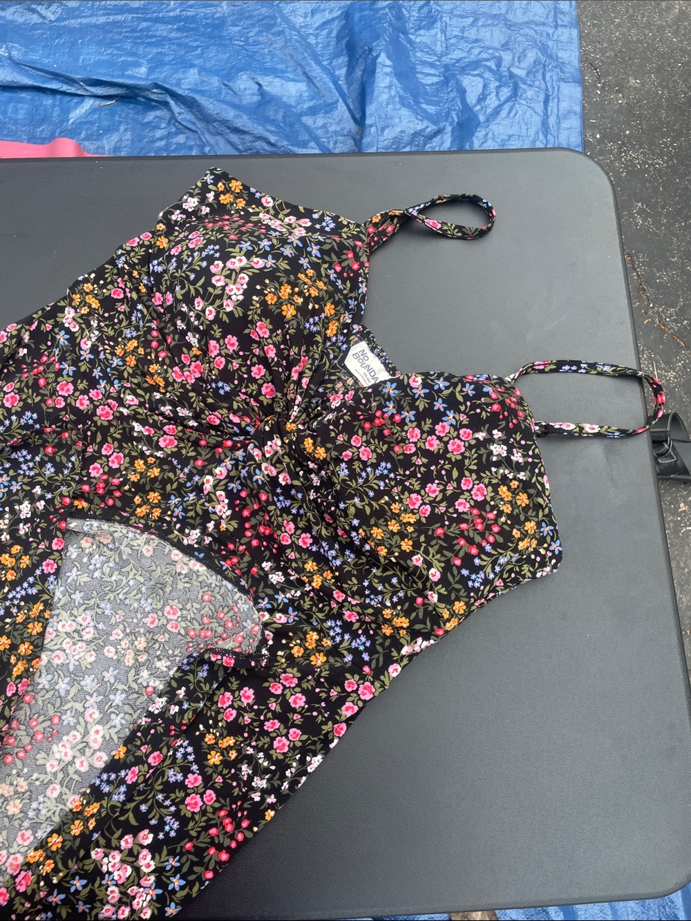 No Boundaries Maxi Black & Floral Dress
